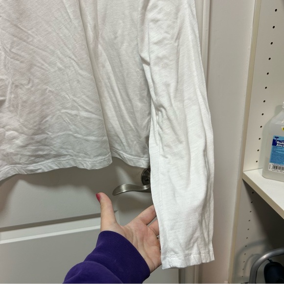 LOFT Women's Classic White Long Sleeve Top - Picture 8 of 9